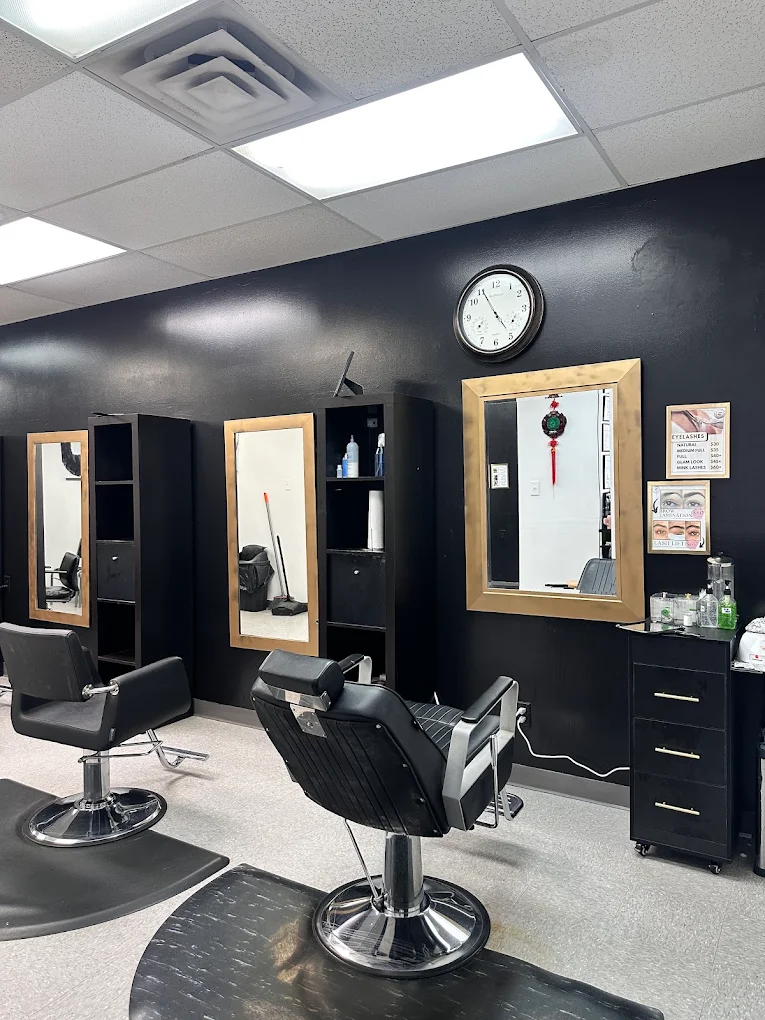 Styling stations inside Salon Express